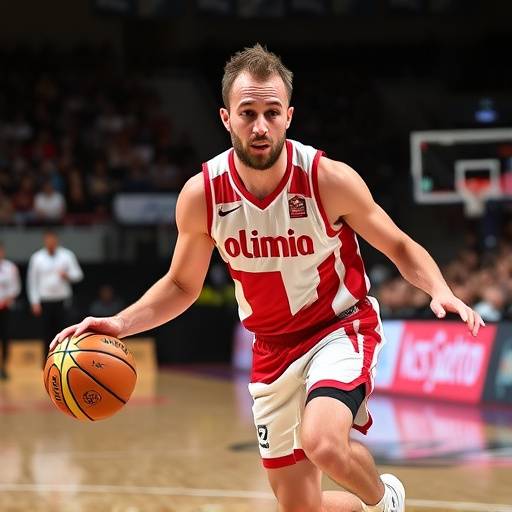Foto di Sergio Rodriguez che palleggia durante una partita dell'Olimpia Milano.